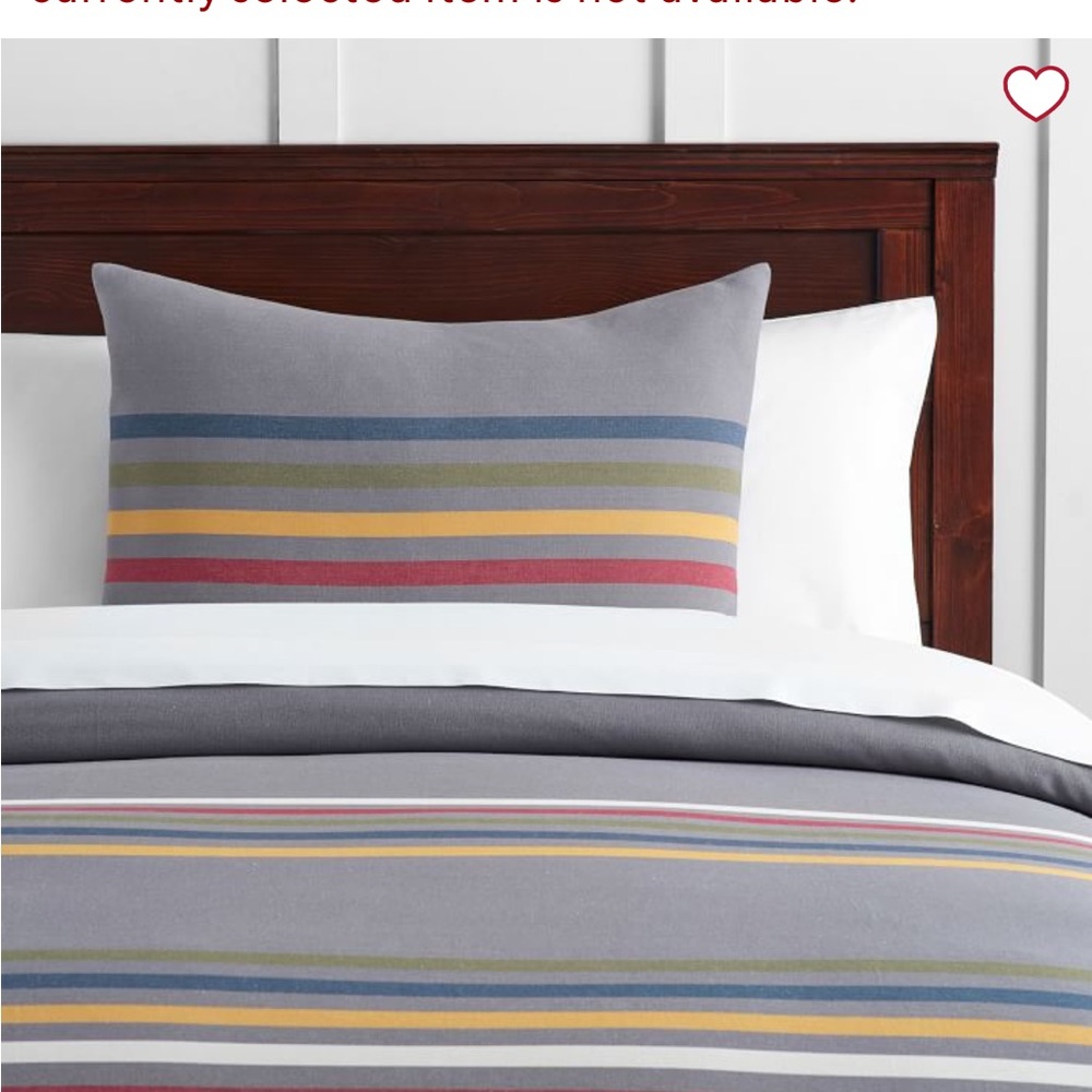 POTTERY BARN TEEN TWIN DUVET AND SHAMS NWT